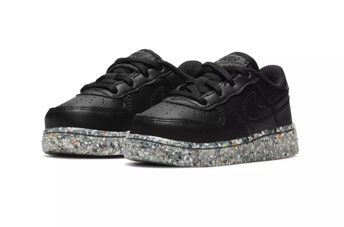 Toddler's Nike Force 1 KSA Black/Black-Metallic Silver (DB4587 001)