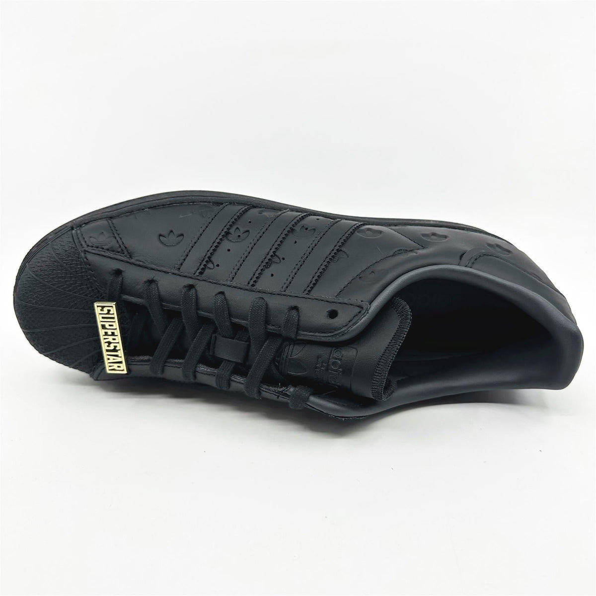 Adidas Superstar Core Black Debossed Carbon Mens Athletic Sneakers (GY0026)